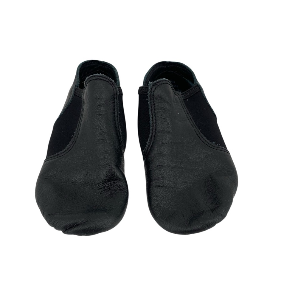 Capezio Child E Series Black Leather Slip-On Jazz Shoes Size 11 Dance